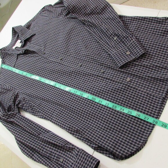 Calvin Klein/Old Navy Men's Dress Shirts Grays Checkered Both Small - Picture 8 of 16